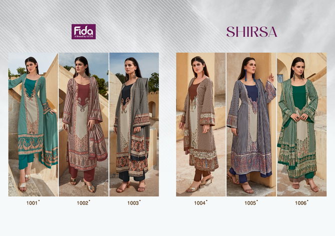 Shirsa By Fida Embroidery Cotton Dress Material Wholesale Market In Surat
